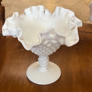 Fenton Hobnail Footed comport